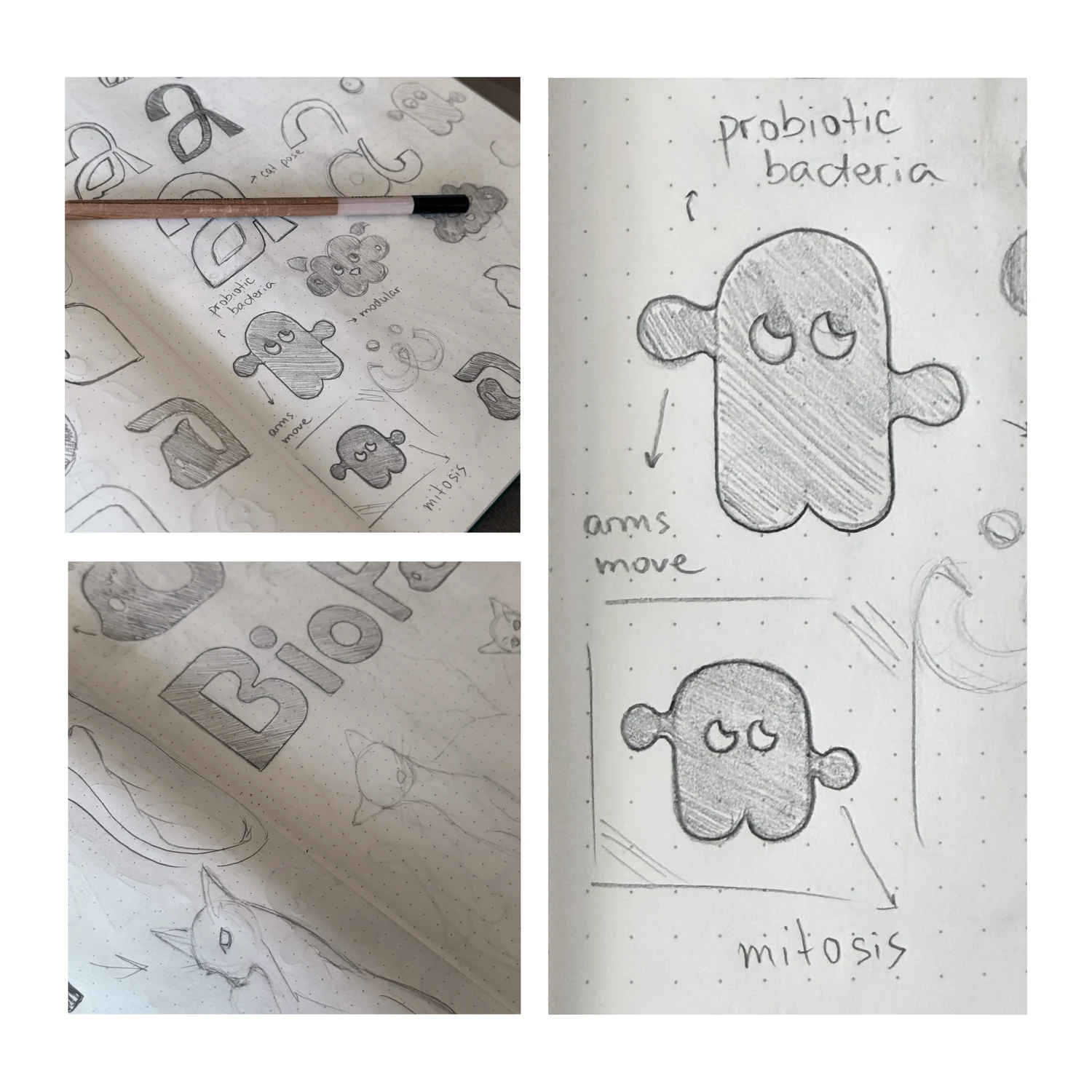 BioPaw character sketches